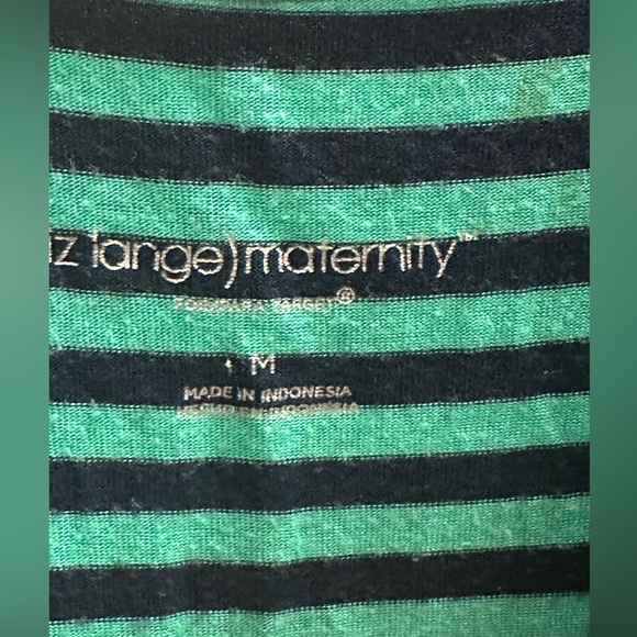 Liz Lange Maternity Tank Top Tube Dress sz Medium, Navy and Aqua Stripes - Picture 2 of 5